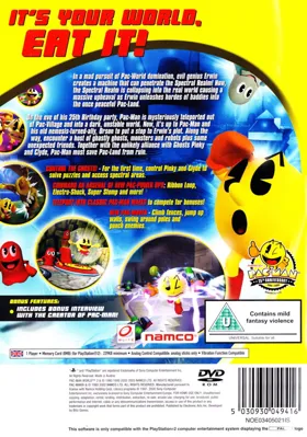 Pac-Man World 3 box cover back